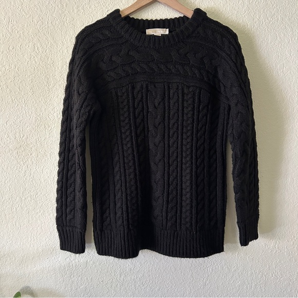 Michael Kors Black Cable Knit Sweater— Small - Picture 1 of 4